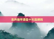 东升地平漆是十大品牌吗