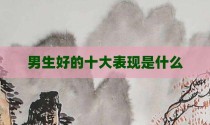 男生好的十大表现是什么