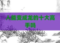 人能变成龙的十大高手吗