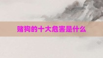 赌狗的十大危害是什么