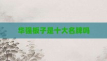 华强板子是十大名牌吗