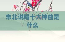 东北说唱十大神曲是什么