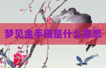 梦见金手镯是什么意思