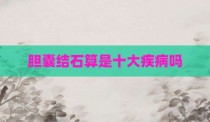 胆囊结石算是十大疾病吗