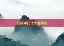 旺邦木门十大品牌吗