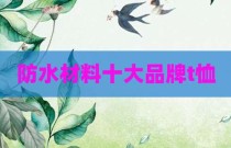 防水材料十大品牌t恤