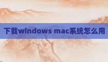 下载windows mac系统怎么用