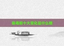 吸毒前十大变化是什么梗