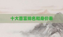 十大首富排名和身价表