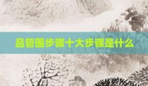 品管圈步骤十大步骤是什么