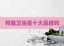 邦能卫浴是十大品牌吗