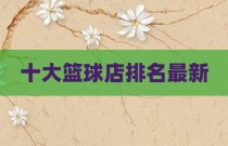 十大篮球店排名最新