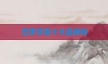 巴罗莎是十大品牌吗