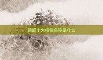 朝鲜十大植物名称是什么