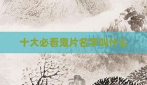 十大必看鬼片名字叫什么