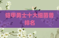 铠甲勇士十大细菌兽排名