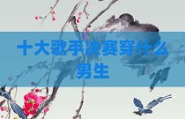 十大歌手决赛穿什么男生