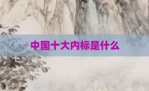中国十大内标是什么