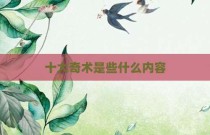 十大奇术是些什么内容