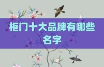 柜门十大品牌有哪些名字