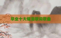 毕业十大催泪歌词歌曲