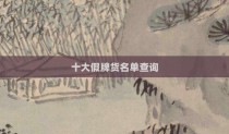 十大假牌货名单查询