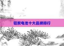 铝炭电池十大品牌排行