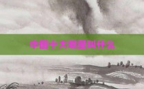 中国十大明星叫什么