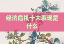 经济危机十大表现是什么