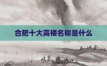 合肥十大高楼名称是什么