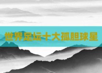 世界足坛十大孤胆球星