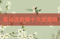 属马适合做十大生意吗