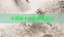 十周年十大比赛是什么