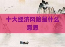 十大经济风险是什么意思