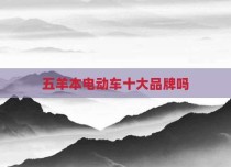 五羊本电动车十大品牌吗