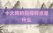十大将的指挥特点是什么