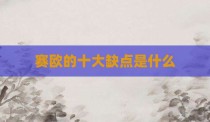 赛欧的十大缺点是什么