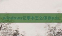 windows记事本怎么保存pds