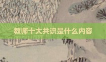 教师十大共识是什么内容