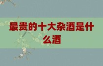 最贵的十大杂酒是什么酒