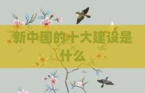 新中国的十大建设是什么