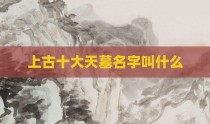 上古十大天墓名字叫什么