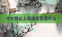十大禁止上高速车型是什么