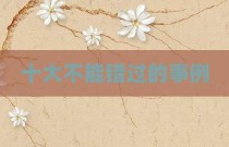 十大不能错过的事例