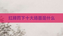 红牌罚下十大场面是什么