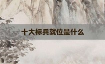 十大标兵就位是什么