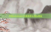 不是windows10系统怎么查ip地址