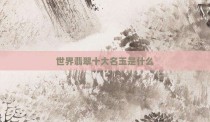 世界翡翠十大名玉是什么