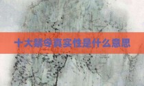 十大禁令真实性是什么意思
