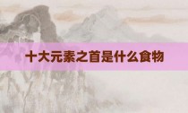 十大元素之首是什么食物